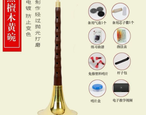 包邮初学专业演奏级唢呐D调门齐全黑檀送大礼...