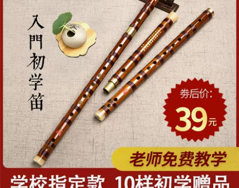 【38焕新周】专业苦竹初学笛子竹笛精制零基...