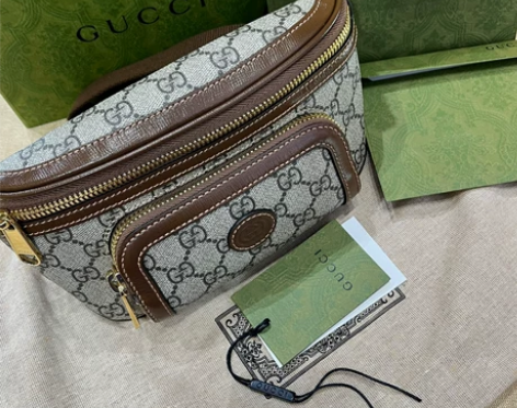Gucci腰包GGRetro腰包 经典老花...