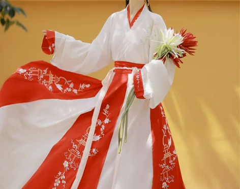 妃亦坊原创汉服女【云涧兔】晋制中国风交领齐...