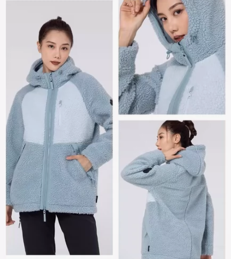 迪卡侬正品羊羔毛外套 厚实 衣服有弹性穿着...