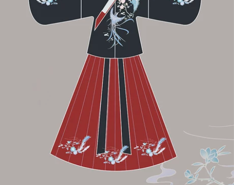 ?艺缕原创正品【鸾凤】交领汉服女琵琶袖明制...