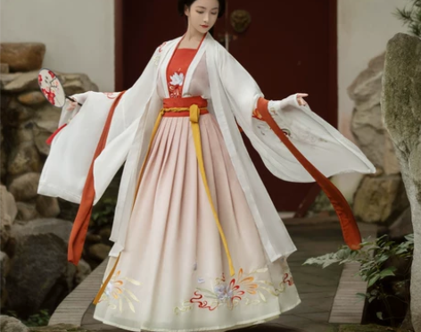 千韵岗凤卿莲汉服女秋冬正品原创中国风古装白...