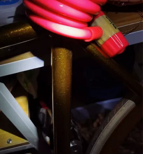 土豪金死飞自行车 【私人订制版！全车土豪金...