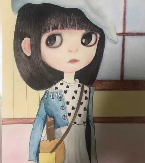 纯手绘作品，彩铅画成品 彩铅画的，便宜处理...