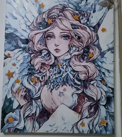 大学生代画、帮画    数字diy填色油画...