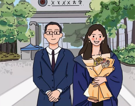 【毕业照约稿】豆豆眼风格可爱集体照毕业照毕...