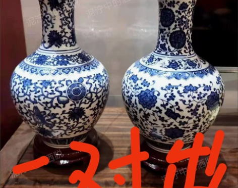 青花瓷大花瓶！景德镇的精品陶瓷，家中摆不下...