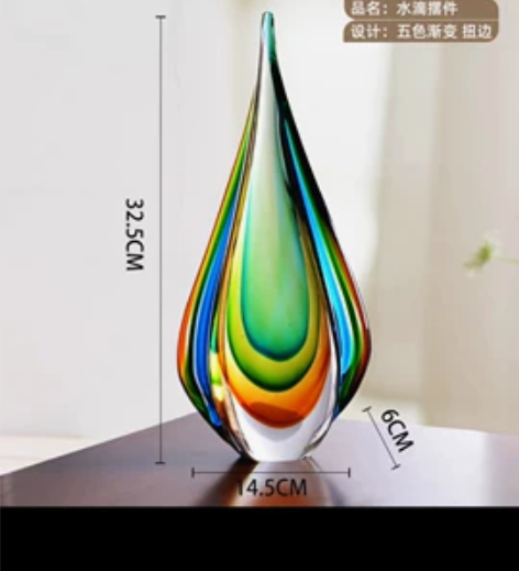 全新！全新！轻奢创意北欧琉璃水滴工艺品，滴...