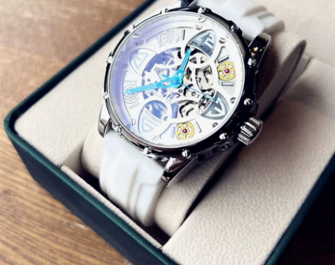 【礼遇价】四叶草手表男款学生全自动镂空潮流...