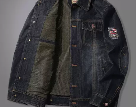 啄木鸟牛仔外套男秋冬纯棉宽松大码上衣复古休...