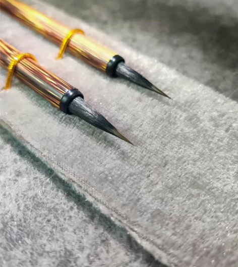 顶级毛笔，原价几十一支的黑尖紫毫毛笔，店不...