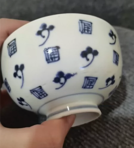 日本回流：手绘青花盖碗，全品无磕碰，盖子有...