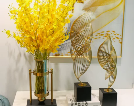 北欧玻璃花瓶摆件客厅插花玄关书房美式电视柜...