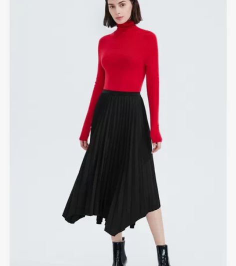 朗家原厂牛货你们要的秋冬百褶裙！法式高腰不...