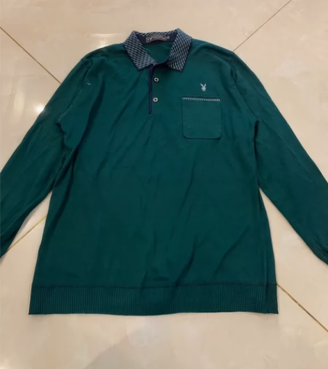 全新 花花公子毛衣翻领男士针织衫 实体店撤...