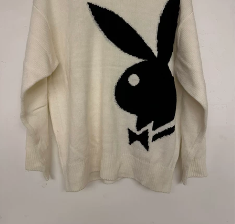 Vintage playboy 针织圆领毛...