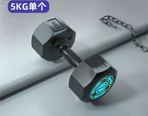 朗威固定哑铃男士家用健身器材女练臂肌一对亚...