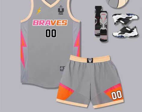 速干篮球美式篮球服套装男定制学生夏比赛队服...