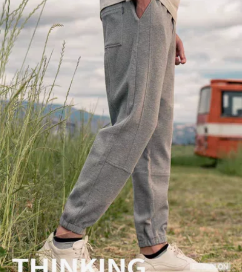 男裤女裤华夫格休闲裤运动裤子秋冬季加绒纯棉...