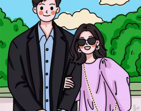 超低价！！各种风格手绘情侣头像 定制手绘 ...