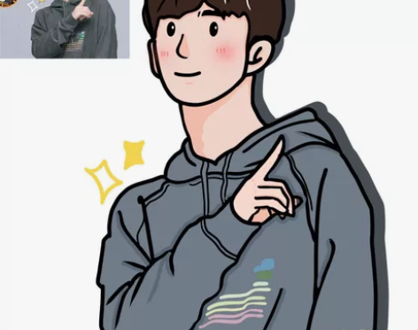 豆豆眼画风 Q版手绘头像可爱风情侣头像定制...