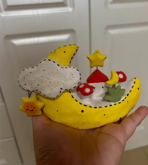 国内景德镇6月3陶瓷月亮房子摆件，全新，实...