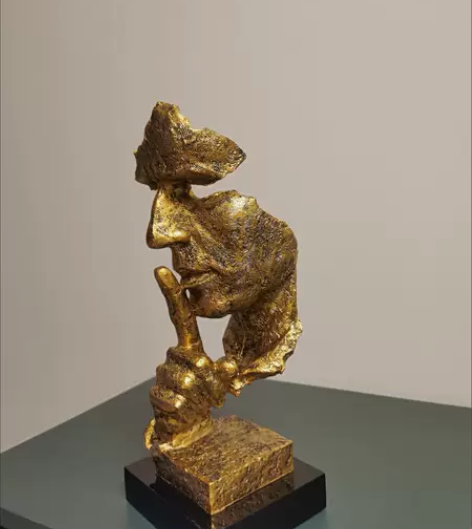 神秘优雅欧式沉默是金人物摆件电视柜上的艺术...