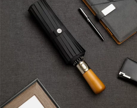 高端全自动伞折叠商务实木复古绅士晴雨两用雨...