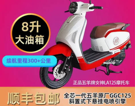 新款五羊牌女神LA125复古龟王男女士国