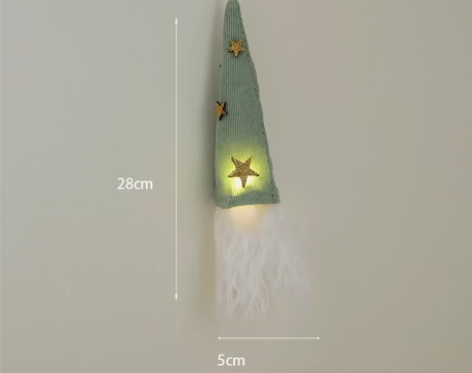 中古玩偶地精新款发光圣诞老人公仔无脸地精娃...