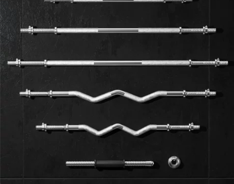 朗威杠铃杠 哑铃杆直径25mm杆 直杆 曲...