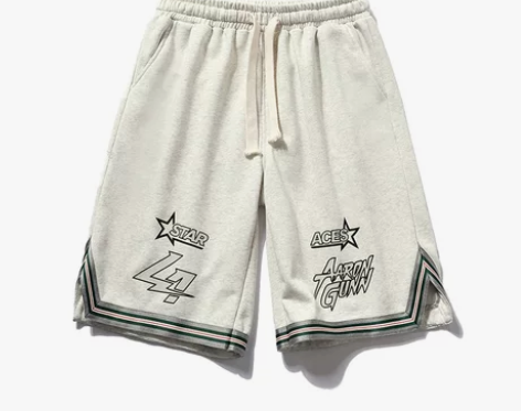 拼接美式vibe篮球短裤男士潮牌运动夏季马...