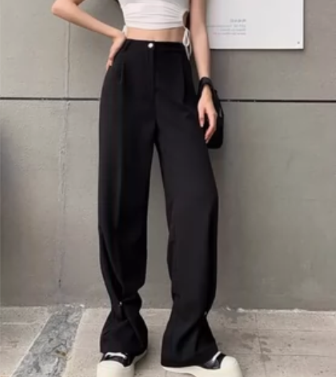 微胖女生大码西装裤 2023夏季束脚休闲裤...