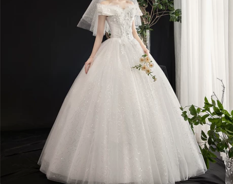 法式轻主婚纱2023新款新娘结婚森系显瘦简...