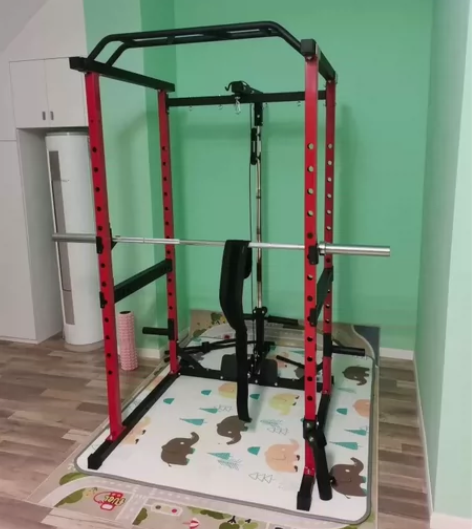 多功能家用龙门架杠铃架卧推架深蹲架框式综合...