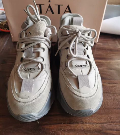 Tata/他她，女士厚底休闲运动鞋，增高老...