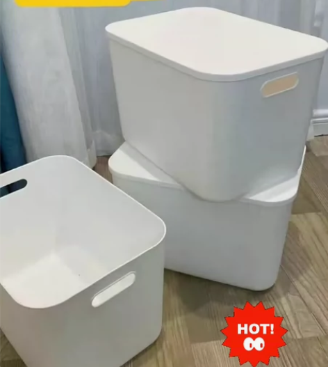 【最后80个清仓】全新带盖收纳盒家用桌面收...