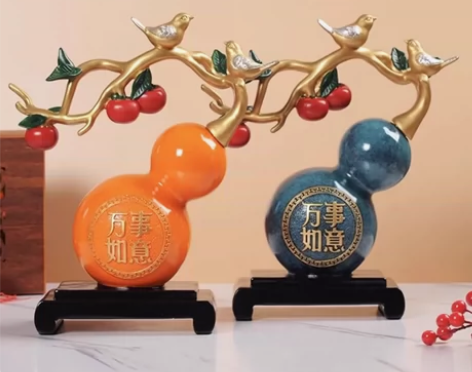 新中式家居客厅万事如意葫芦摆件新房乔迁礼物...