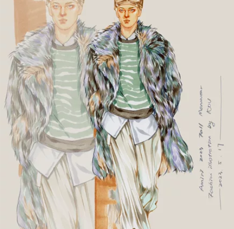 一粒扣服装效果图马克笔手绘 考研定稿,设计...