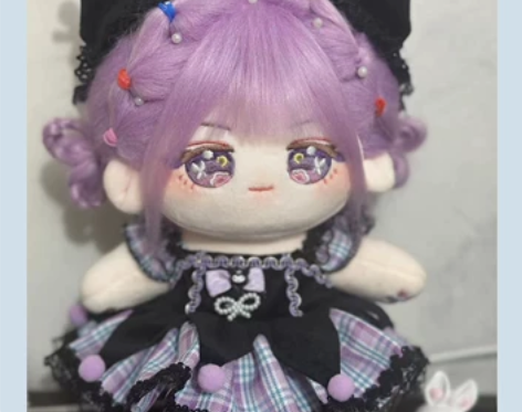 棉花娃娃库洛米紫鸢20cm正版有骨架新品送...