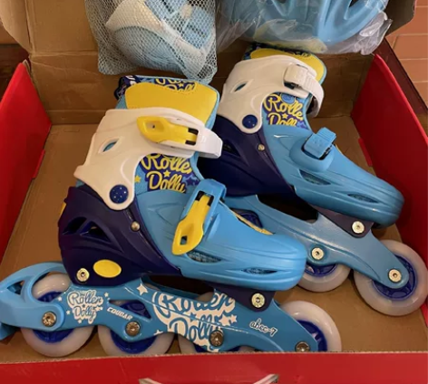 #直排轮滑鞋 轮滑美洲狮儿童滑轮鞋全套装男...