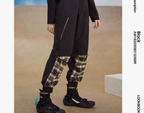 bosie Black春季新款休闲裤男情侣...