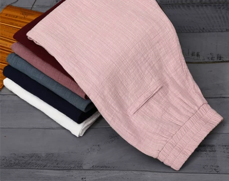 休闲裤2018文艺复古棉麻女裤春长裤女春秋...