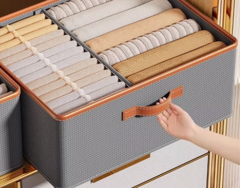 牛仔裤内衣收纳盒衣服裤子收纳箱布艺可折叠整...