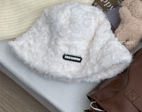 郑多喜 奶乎乎加厚毛绒冬季帽子女ins韩版...
