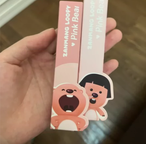 loopy 和pinkbear联名口红 打...