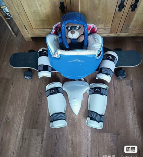 跆拳道护具全套儿童实战防护服套装头盔面罩护...