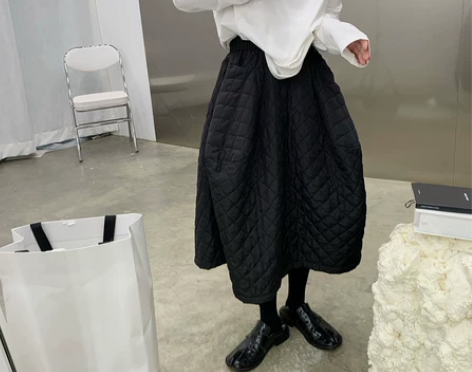 冬季新品 立体不规则裁剪 菱形格纹涧棉 松...