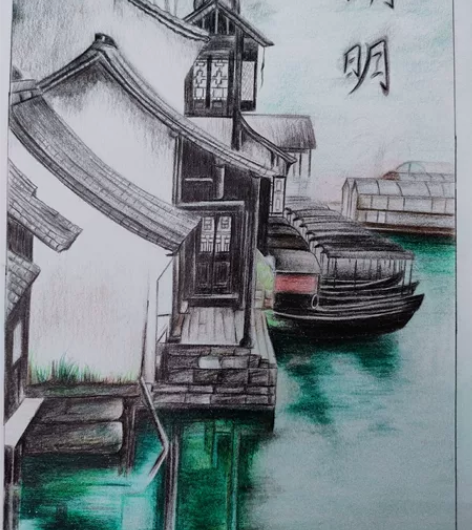 学期教育 彩铅装饰画，二十四节气 感兴趣的...